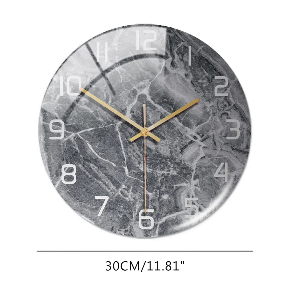 Wall Clock 3D Marble Pattern 8 Designs
