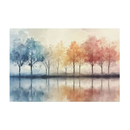 Rainbow Trees Canvas Wall Art