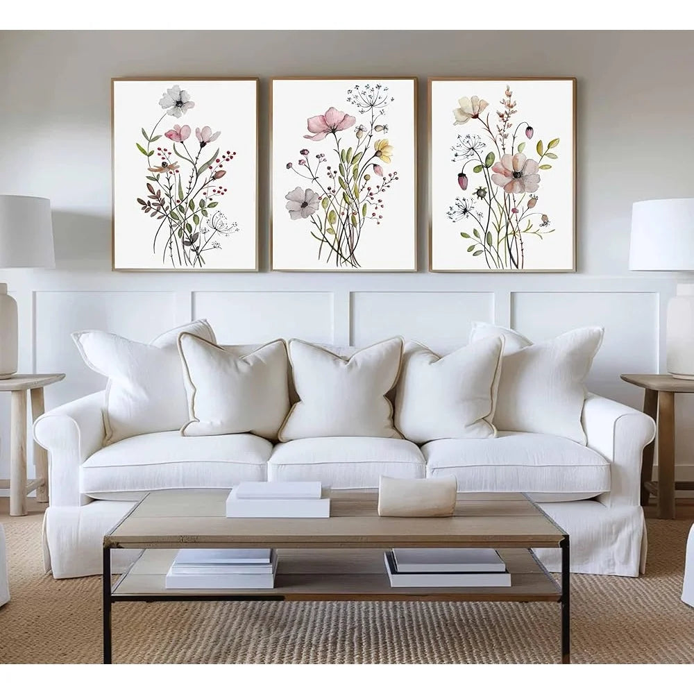 Wildflower Wall Art 3Pcs