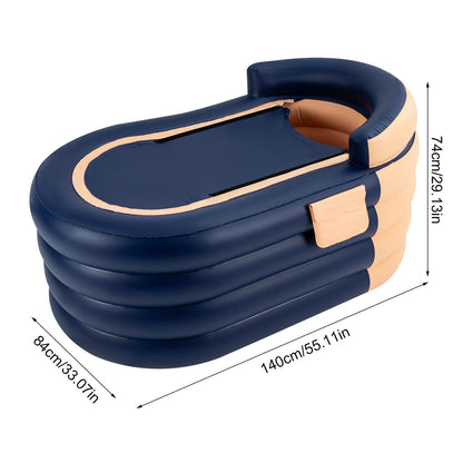 Inflatable Bathtub with Electric Air Pump - Blue / Orange