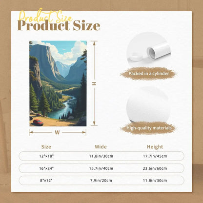 Mountain River Canvas Wall Art