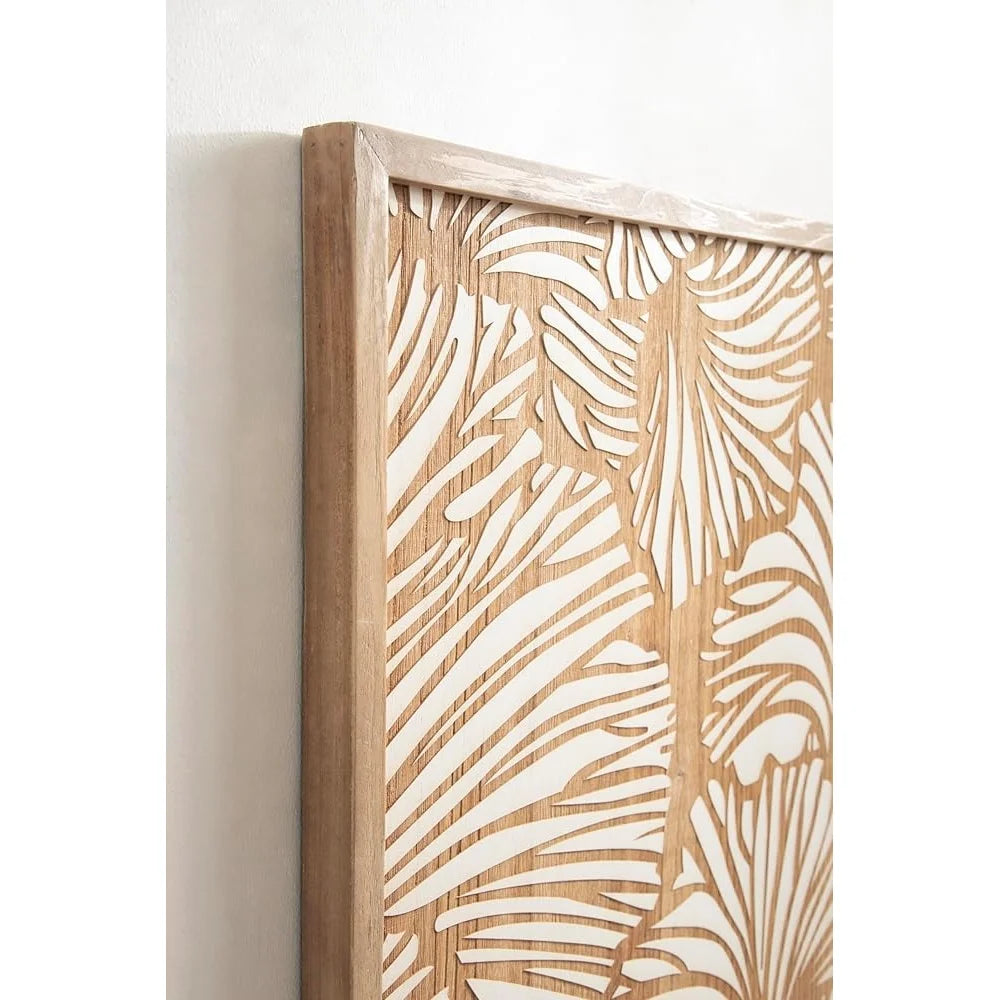 Wood Ginko Leaf Design Wall Art