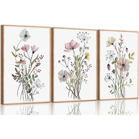 Wildflower Wall Art 3Pcs