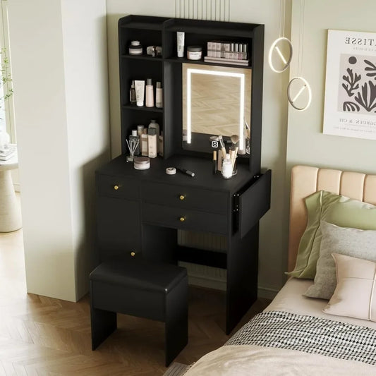 Vanity / Desk with Mirror and Lights