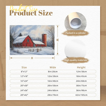 Red Barn Canvas Wall Art