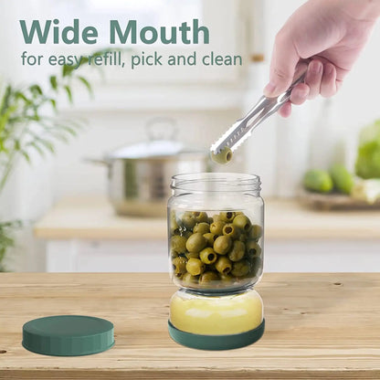 Glass Pickles Jar with Strainer Lid