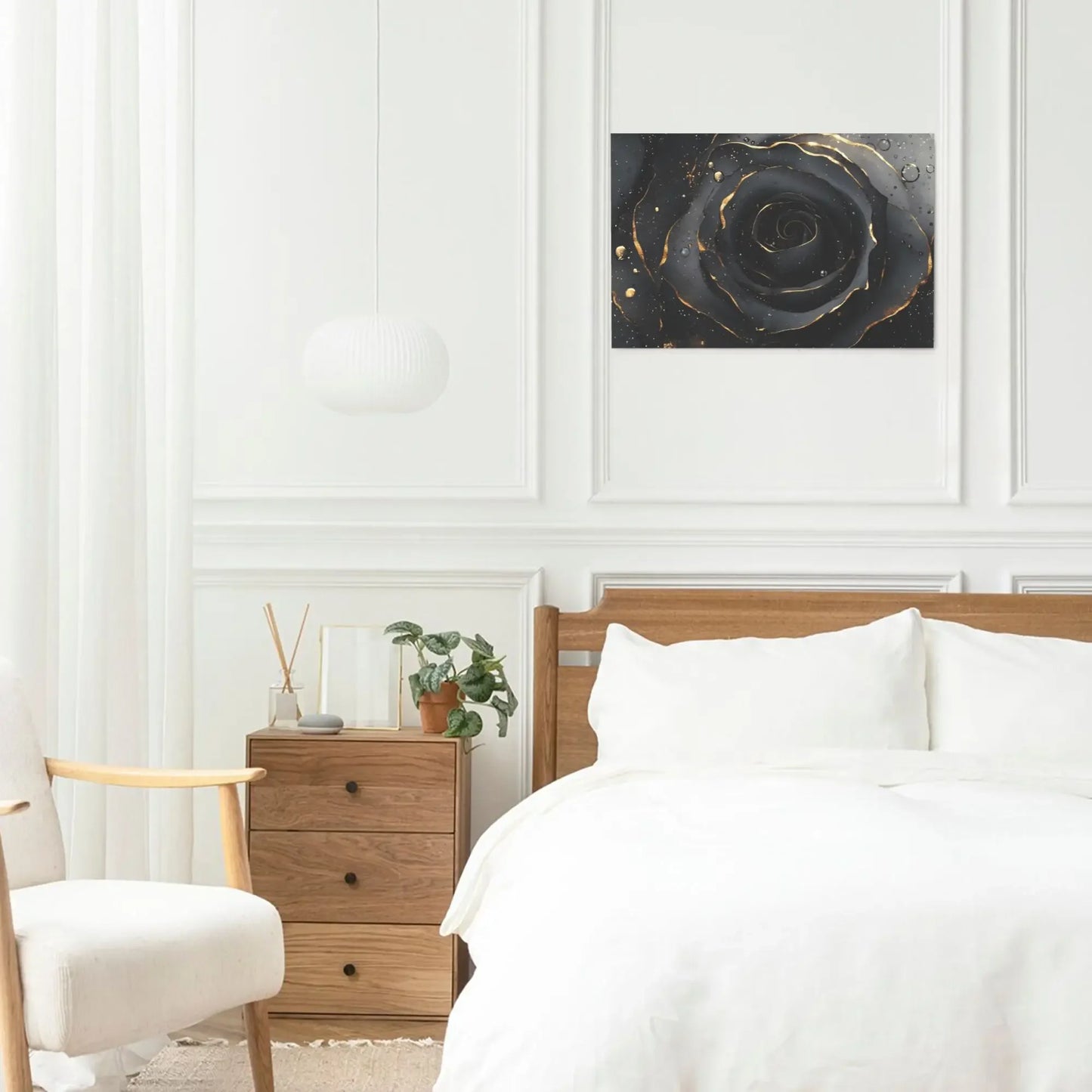 Black Rose Canvas Wall Art