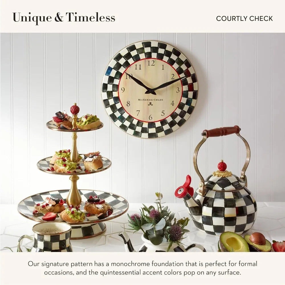 Wall Clock by Mackenzie-Childs,  Black and White