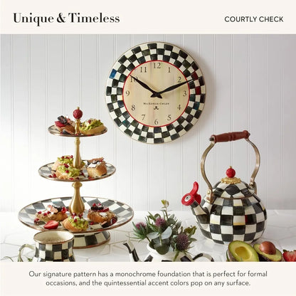 Wall Clock by Mackenzie-Childs,  Black and White