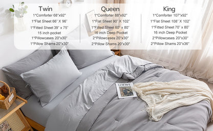 Sheet Set with Comforter - 5/7 Pcs